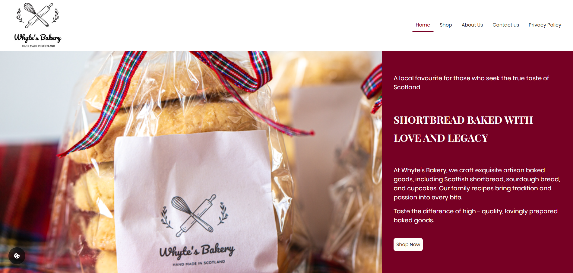 Whyte's Bakery Website